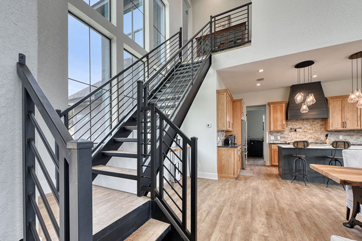 Kendalia Texas contemporary farmhouse features 5 bedrooms, 3.5 baths