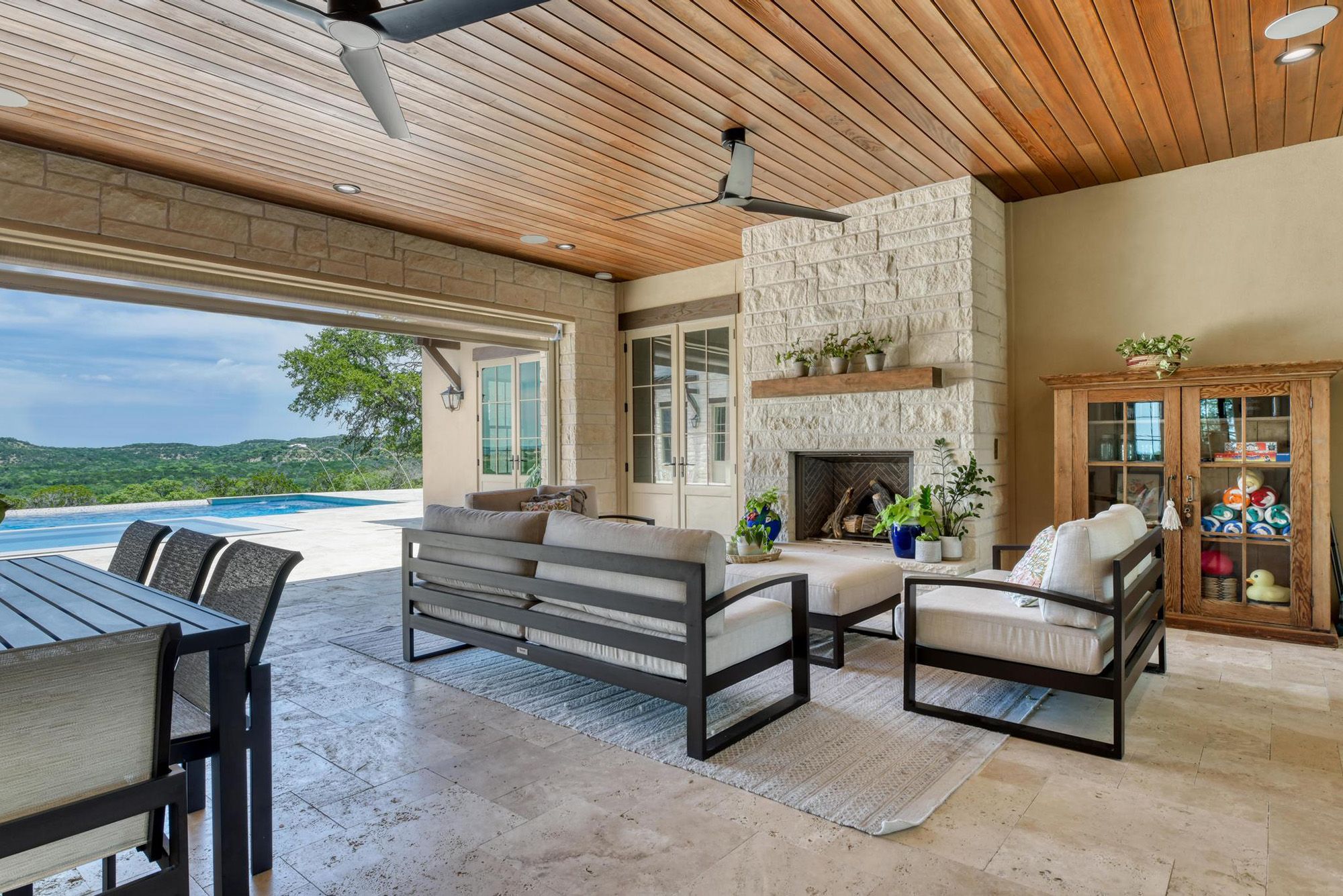 This gorgeous home has 7 bedrooms, 7 ensuite bathrooms, 2- ½ baths and a 4-car garage, Waring, Welfare, Texas